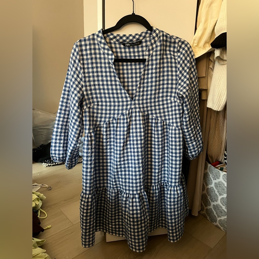 Mini dress from Zara checkered